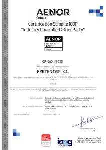 BERTEN EN9100:2018 Certificate